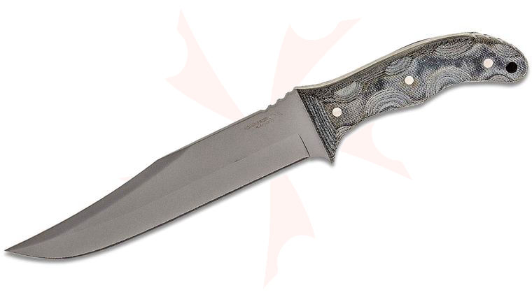 Condor Tool & Knife CTK1825-7.5HC Belgian Bowie Fixed Blade Knife 7.67 inch 1075 Carbon Steel, Micarta Handles, Welted Leather Sheath