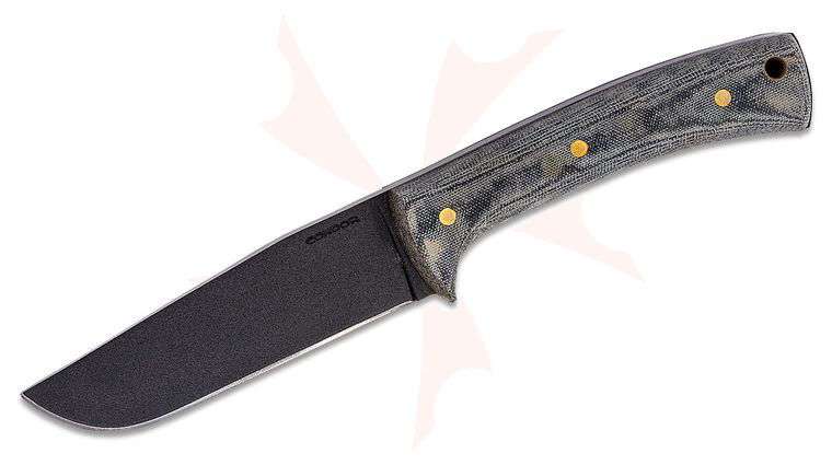 Condor Tool & Knife CTK254-5HC Garuda Knife 5 inch Carbon Steel Blade, Micarta Handles, Nylon Sheath