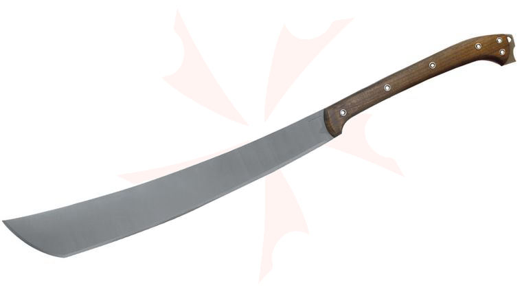 Condor Tool & Knife CTK2808-18.75 Makara Machete 18.75 inch Carbon Steel Blade, Wood Handles, Leather Sheath