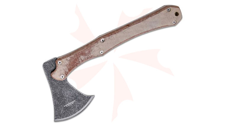 Condor Tool & Knife CTK2836-4.25HC Mountain PASS Axe 13.96 inch Overall, 1075 Condor Classic Blade, Micarta Handles, Welted Leather Sheath