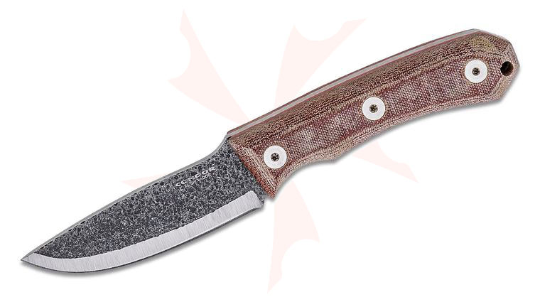 Condor Tool & Knife CTK2837-3.5C Mountain PASS Carry Fixed Blade Knife 3.52 inch 440C Condor Classic Drop Point, Micarta Handles, Welted Leather Sheath