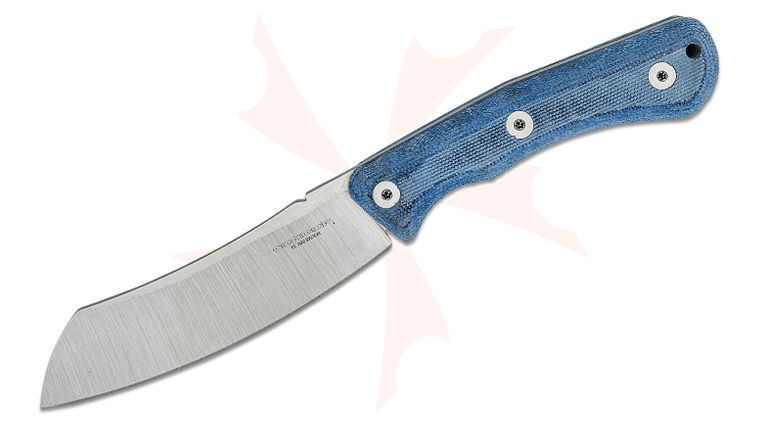 Condor Tool & Knife CTK2842-4.7SK Sport X.E.R.O. Chief Fixed Knife 4.71 inch 14C28N Sheepsfoot Blade, Blue Micarta Handles, Kydex Sheath