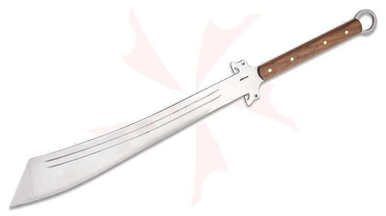 Condor Tool & Knife CTK358-19HC Dynasty Dadao Sword 21.3 inch 1075 Carbon Steel Blade, Walnut Wood Handles, Leather Sheath