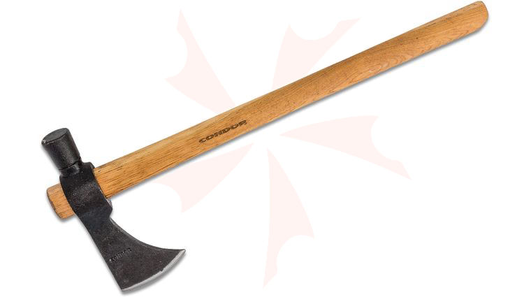 Condor Tool & Knife CTK3905-1HC Indian Hammer Poll Tomahawk 7.25 inch Carbon Steel Head, American Hickory Handle, Leather Sheath