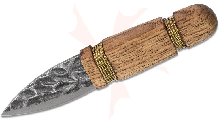 Condor Tool & Knife CTK3922-2.2 Otzi Knife 2.27 inch 1095 Carbon Steel Blade, Burnt Hickory Handle, Welted Leather Sheath