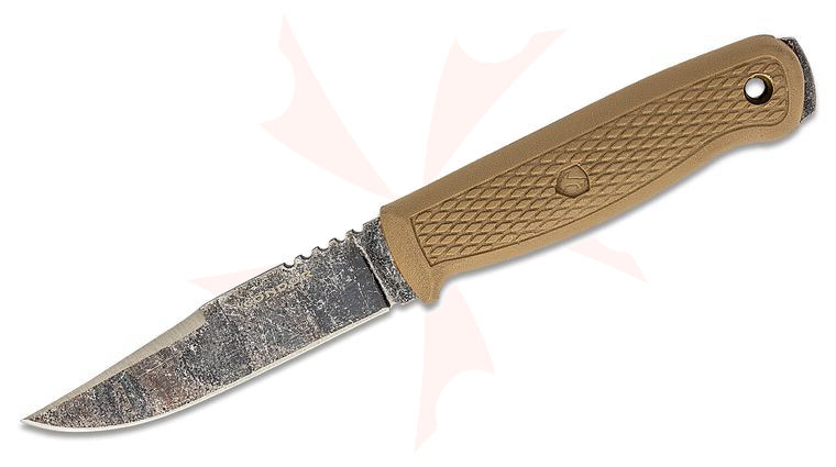 Condor Tool & Knife CTK3948-4.2HC Bushglider Fixed Blade Knife 4.2 inch 1095 Carbon Steel Blade, Desert Tan Polypropylene Handle and Sheath