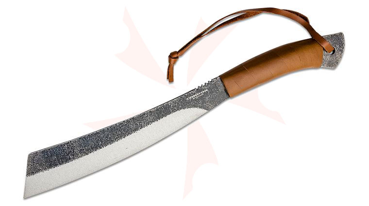 Condor Tool & Knife CTK3957-10.8HC Impossible Machete 10.89 inch 1075 Carbon Steel Blade, Leather Wrapped Hardwood Handle, Welted Leather Sheath