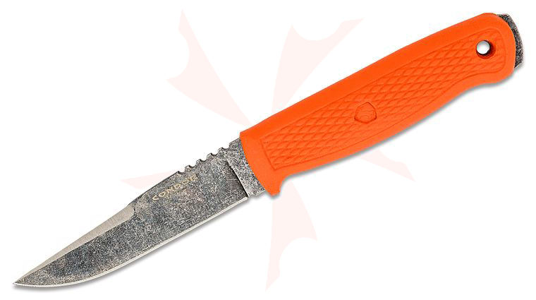 Condor Tool & Knife CTK3951-4.2HC Bushglider Fixed Blade Knife 4.2 inch 1095 Carbon Steel Blade, Orange Polypropylene Handle and Sheath