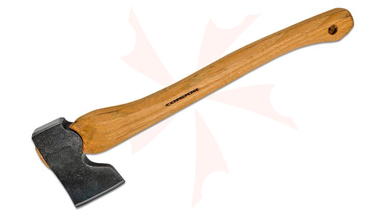 Condor Tool & Knife CTK3960-19HC Heritage Axe 1 5.83 inch 1060 Carbon Steel Blade, American Hickory Handle, Leather Sheath