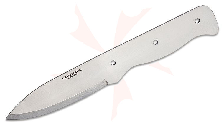 Condor Tool & Knife CB232-4.3HC Bushlore 4-5/16 inch Carbon Steel Blade Blank for Knife Makers