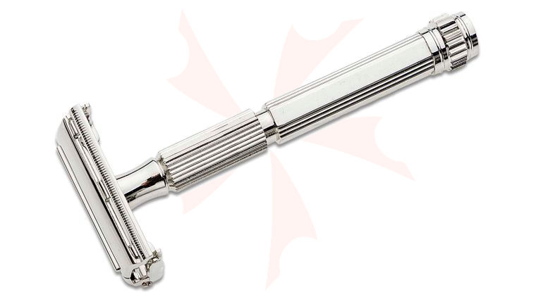 Parker 60 Old Fashioned Double Edge Butterfly Safety Razor, 4 inch Handle