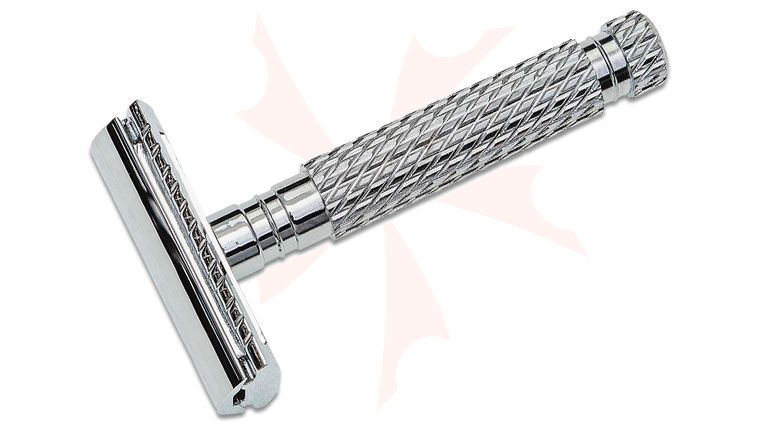 Parker 94R Hefty Double Edge Three Piece Safety Razor, 3 inch Handle
