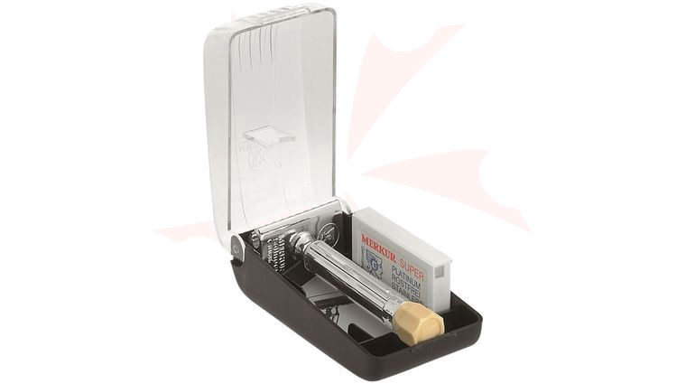 Merkur #570 Progress Adjustable Double Edge Safety Razor, Chrome Plated, Includes 10 Pack of Double Edge Blades