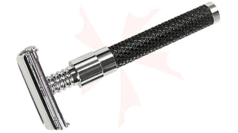 Parker 92R Heavyweight Butterfly Open Safety Razor 4.25 inch Overall, Black Handle