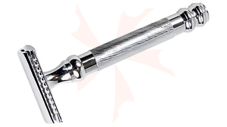 Parker 98R Heavyweight Solid Brass Frame, Nickel Plated Three Piece Safety Razor 4-1/4 inch Overall