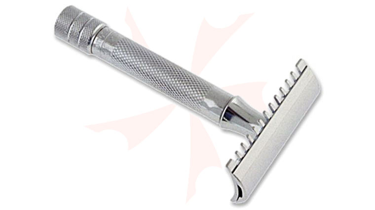 Merkur Three Piece Safety Razor With Teeth, 3 inch Long