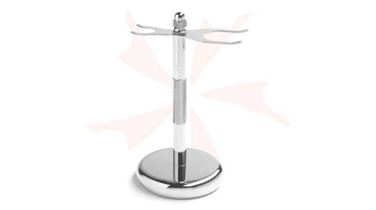 Colonel Conk #775 Shaving Stand for Brush and Safety Razor, Chrome