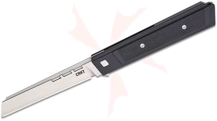 Columbia River CRKT 3840 Matthew Lerch Zephyr Liner Lock Flipper Knife 3.22 inch D2 Satin Sheepsfoot Blade, Black G10 Handles