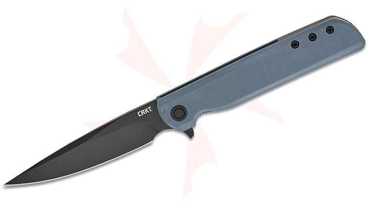 Columbia River CRKT 3801KN Matthew Lerch LCK Plus Flipper Knife 3.38 inch 14C28N Black Drop Point Blade, Blue G10 Handles