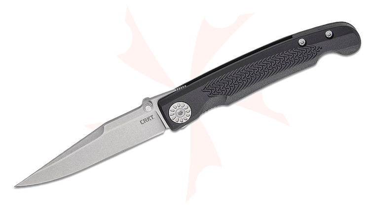Columbia River CRKT 4220 Michael Walker Fidus Liner Lock Folding Knife 3.25 inch 12C27 Stonewashed Clip Point Blade, Black GRN Handles