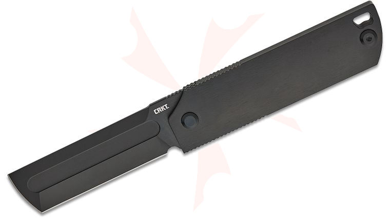 Columbia River CRKT 5920K Darriel Caston Mbombo Frame Lock Flipper Knife 3.23 inch M390 Black Modified Tanto Blade, Black Titanium Handles