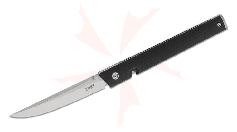 Columbia River CRKT 7096V Richard Rogers CEO Gentleman's Liner Lock Folding Knife 3.11 inch Satin Clip Point Blade, Black GRN Handles