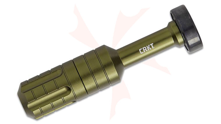 Columbia River CRKT 9914 ToGo Aluminum Hex Bit Driver Tool with 7 Wiha Micro-Bits (4mm) and Adapter - OD Green