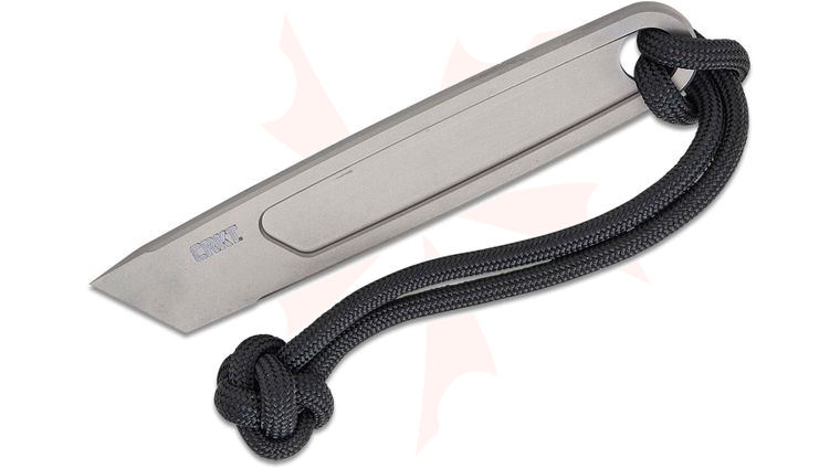 Columbia River CRKT 9920 Richard Rogers HangPry Fixed Pry Bar, 3.6 inch Overall, Bead Blast Finish, Black Cord Lanyard