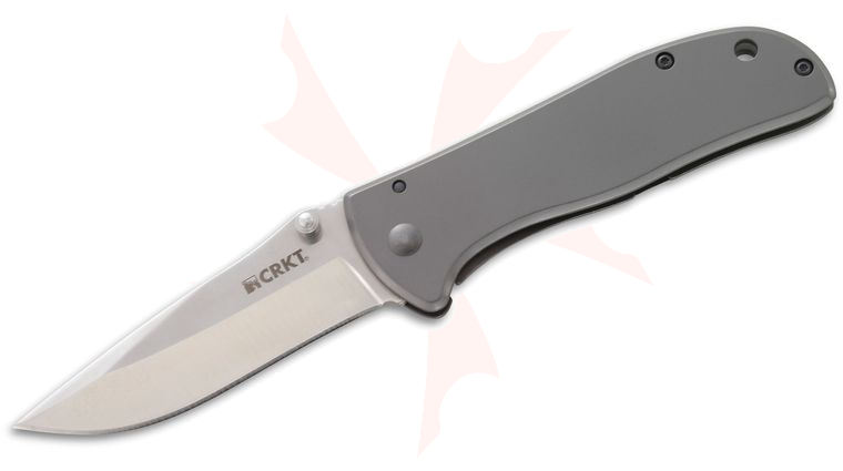 Columbia River 6451S Large Drifter Folding Knife 3.2 inch Plain Blade, Stainless Steel Handles