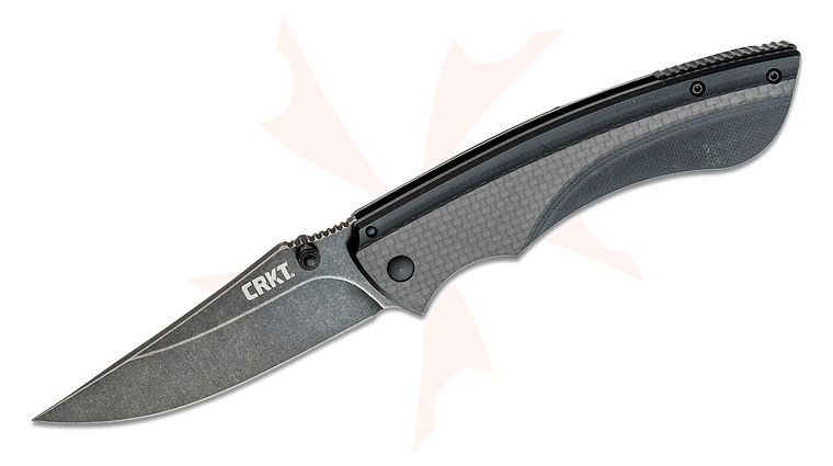 Columbia River CRKT 4123K MJ Lerch Burnout Assisted Folding Knife 3.66 inch Black Stonewashed Plain Blade, Black G10 and Stainless Steel Handles