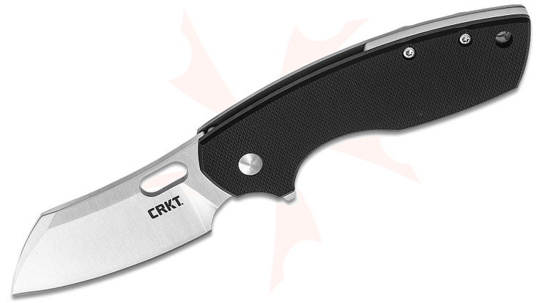 Columbia River CRKT 5315G Jesper Voxnaes Pilar Large Flipper Knife 2.669 inch Satin Plain Blade, Black G10 and Stainless Steel Handles