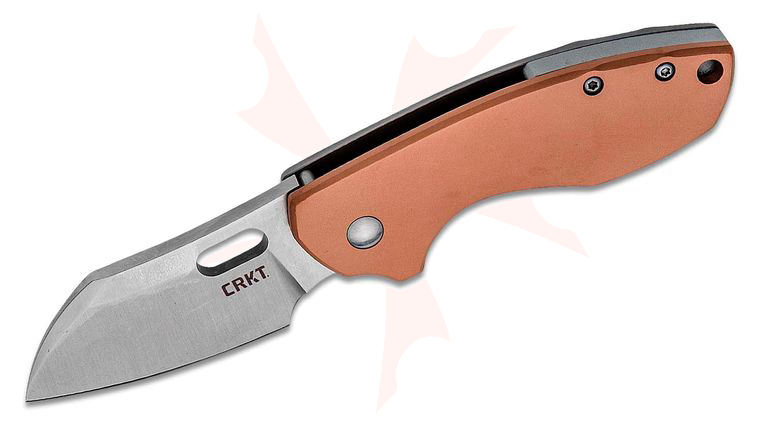 Columbia River CRKT 5311CU Jesper Voxnaes Pilar Copper Folding Knife 2.382 inch Satin Plain Blade, Copper and Stainless Steel Handles