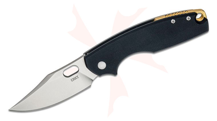 Columbia River CRKT 5321 Jesper Voxnaes Pilar IV Folding Knife 3.09 inch D2 Satin Clip Point Plain Blade, Black G10 and Stainless Steel Handles
