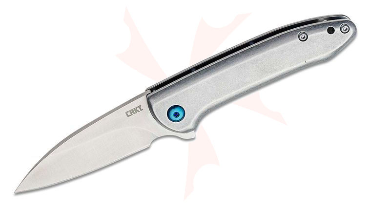 Columbia River CRKT 5385 Eric Ochs Delineation Assisted Flipper Knife 2.94 inch Satin Plain Blade, Stainless Steel Handles