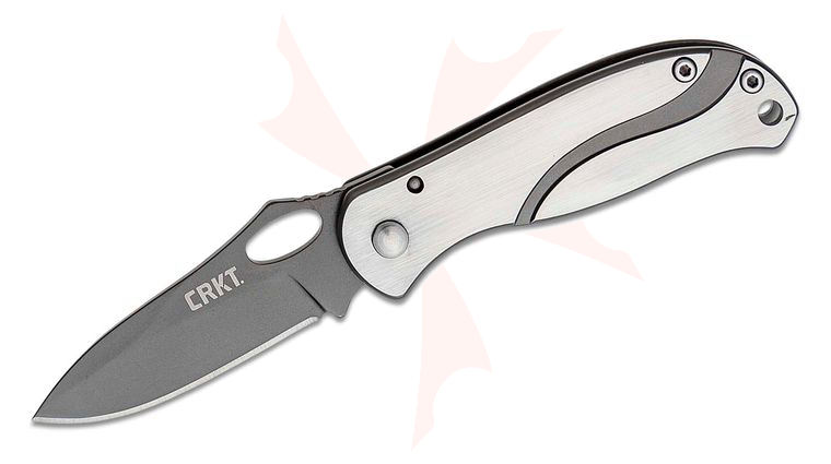 Columbia River CRKT 6470 Pazoda 2 Folding Knife 2.125 inch Plain Blade, Stainless Steel Handles