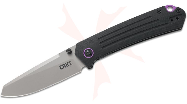Columbia River CRKT 7115 Richard Rogers Montosa Folding Knife 3.246 inch Bead Blasted Plain Blade, Black G10 Handles
