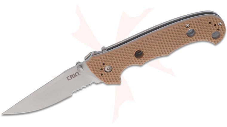 Columbia River CRKT 7914DIN Hammond Desert Cruiser 3.75 inch 8CR14MoV Combo Blade, Zytel Handles