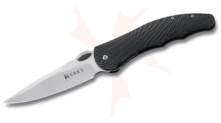Columbia River 1060 Enticer Assisted 3.24 inch Satin Plain Blade, Glass Filled Nylon Handles