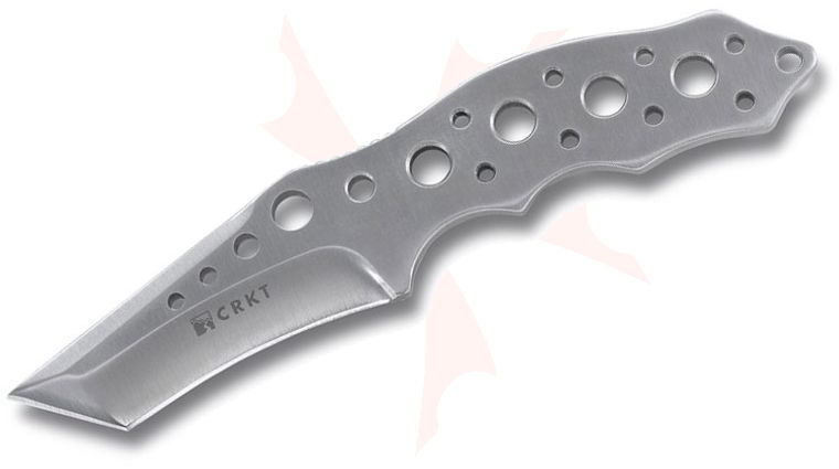 Columbia River 2030 Crawford Triumph N.E.C.K. Knife 2.75 inch Satin Tanto Blade, Steel Handle, Kydex Sheath