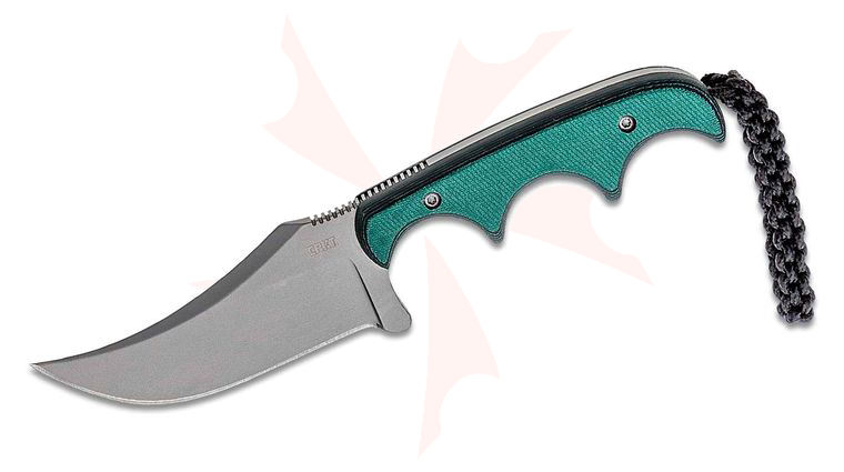 Columbia River CRKT 2379 Folts Minimalist Persian Fixed Blade Neck Knife 2.76 inch Bead Blasted, Polished Resin Infused Fiber Handles, Thermoplastic Sheath