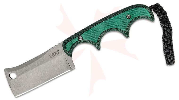 Columbia River CRKT 2383 Folts Minimalist Cleaver Fixed Blade Neck Knife 2.131 inch Bead Blasted, Resin Infused Fiber Handles, Polypropylene Sheath