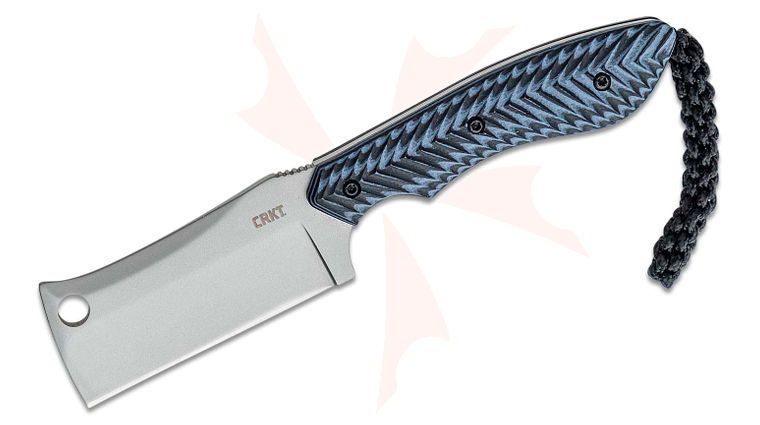 Columbia River CRKT 2398 Folts S.P.E.C. Small Pocket Everyday Cleaver Neck Knife 2.44 inch Bead Blast Blade, Black/Gray G10 Handles, Thermoplastic Sheath