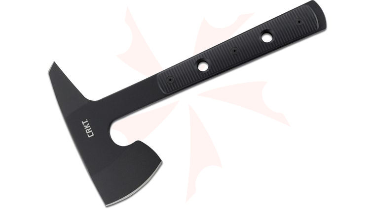 Columbia River CRKT 2737 RMJ Rune Compact Tomahawk with Spike, 12 inch Overall, GRN Sheath
