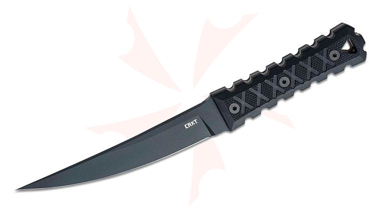 Columbia River CRKT 2927 James Williams HZ6 Fixed Blade Knife 6.5 inch SK-5 Black Blade, Black G10 Handle, Boltaron Sheath with Metal Clip