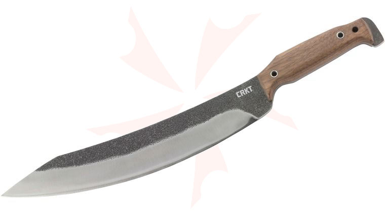 Columbia River CRKT 3100 Mah-Chete Machete Fixed 12 inch 1075 Carbon Blade, Walnut Wood Handle, Nylon Sheath
