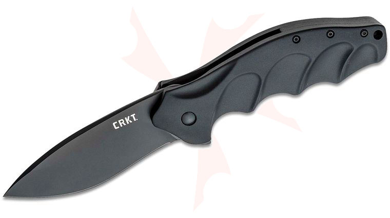 Columbia River CRKT K220KKP Ken Onion Foresight Flipper 3.5 inch AUS 8 Plain Black Blade, Aluminum Handles