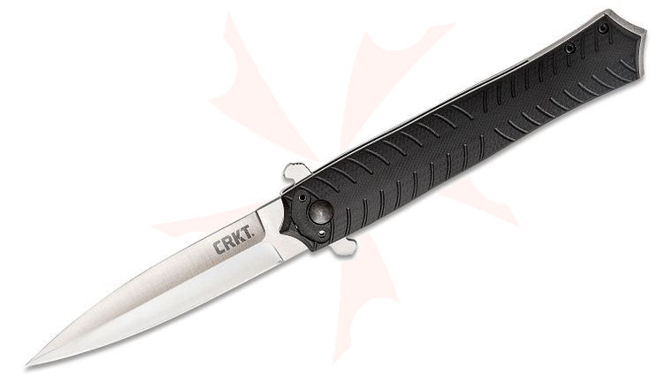 Columbia River CRKT 2265 Michael Rodriguez Xolotl Flipper Knife 3.643 inch Satin Spear Point Blade, Black G10 Handles