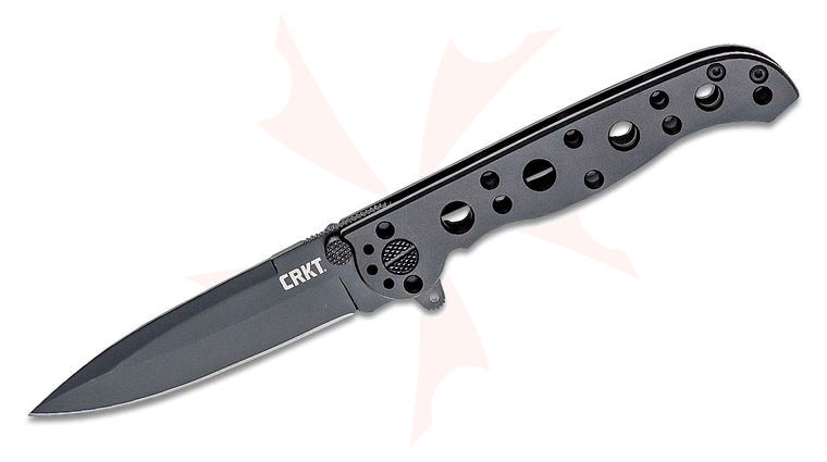 Columbia River CRKT M16-01KS Carson Flipper 3.125 inch Black Plain Spear Point Blade, Stainless Steel Handles