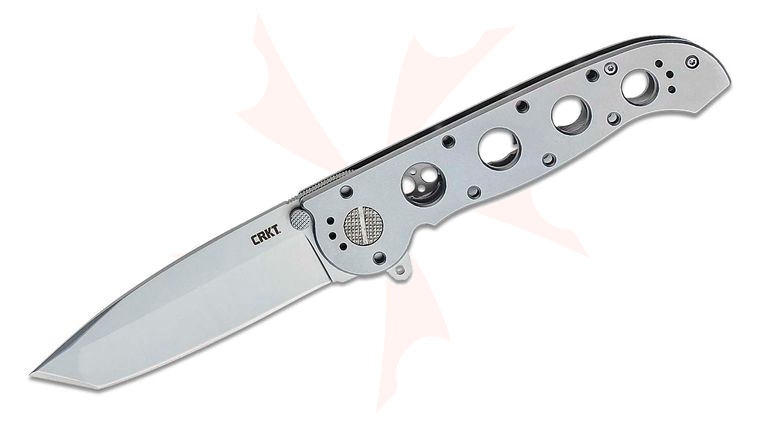 Columbia River CRKT M16-04SS Carson Frame Lock Flipper Knife 3.89 inch 12C27 Bead Blast Tanto Blade, Stainless Steel Handles