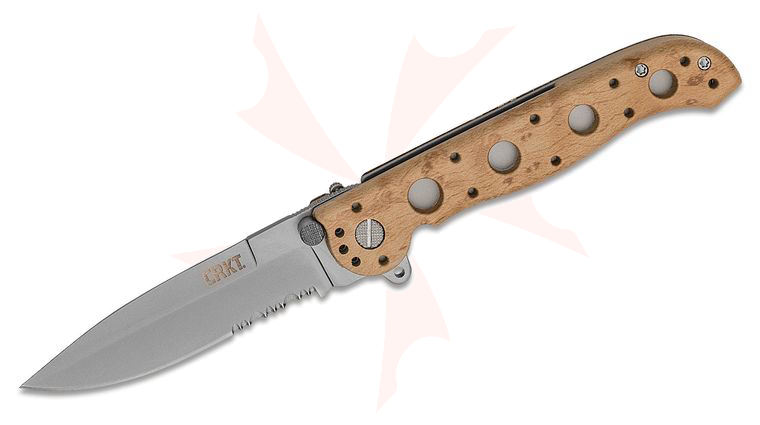 Columbia River CRKT M16-13ZM Carson Flipper 3.5 inch Bead Blast Combo Blade, Desert Tan GFN Handles